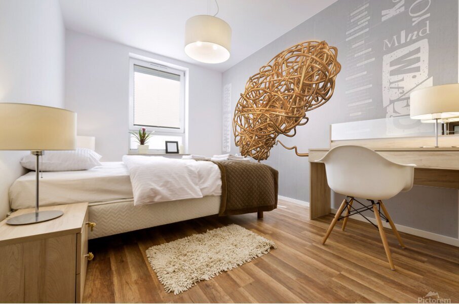 Electrical brain Mural print