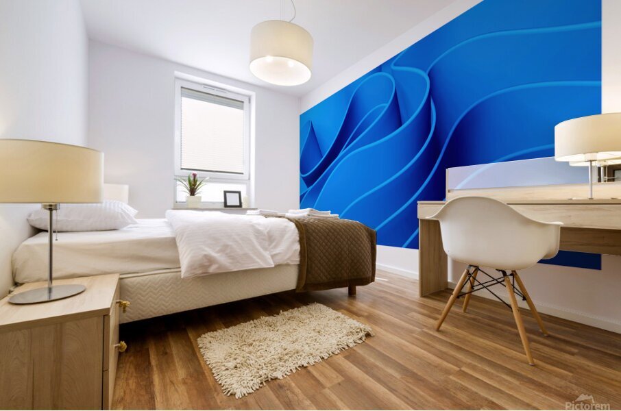 Abstract blue background Mural print