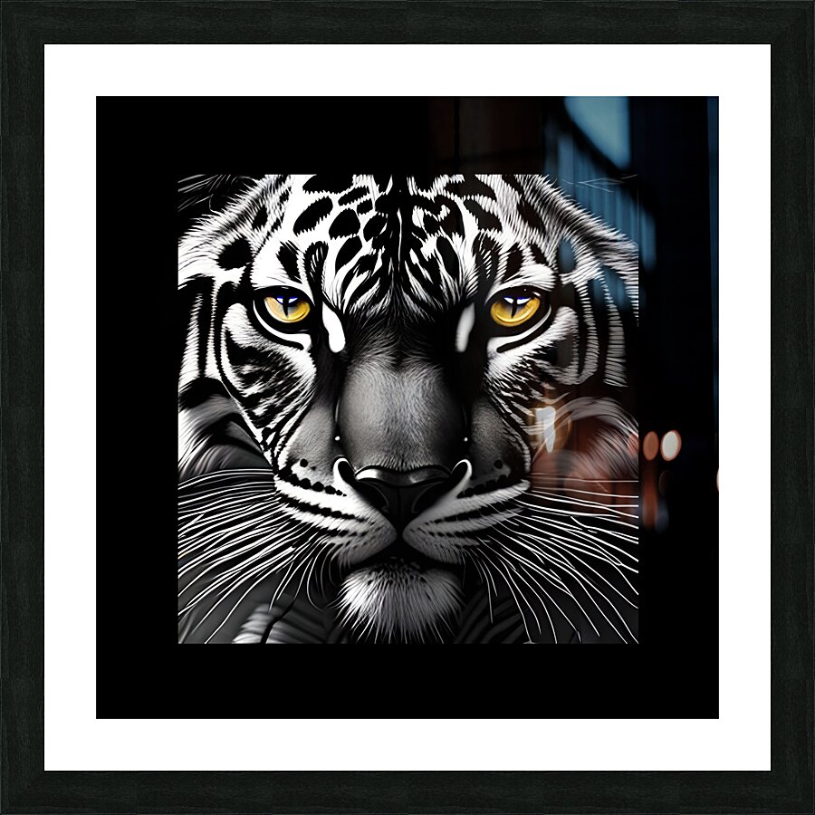 Black & White Beast Picture Frame print