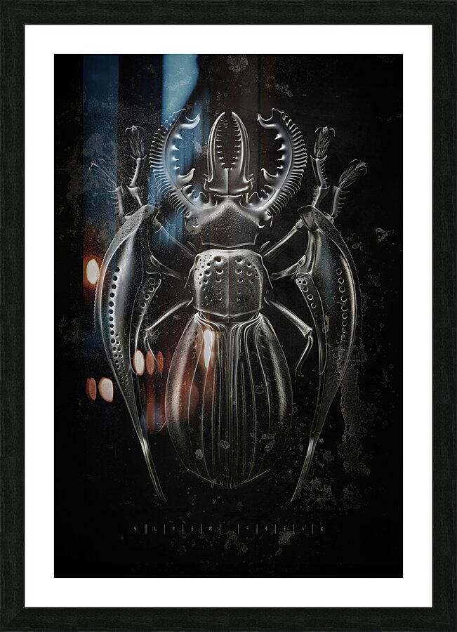 Alien bug Picture Frame print