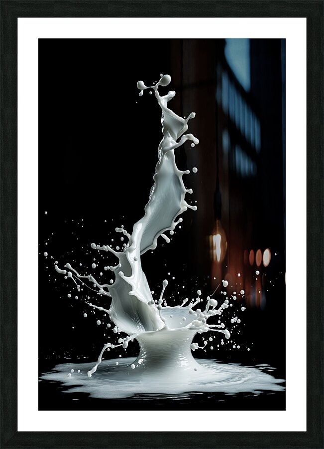 Milky drop volute Picture Frame print