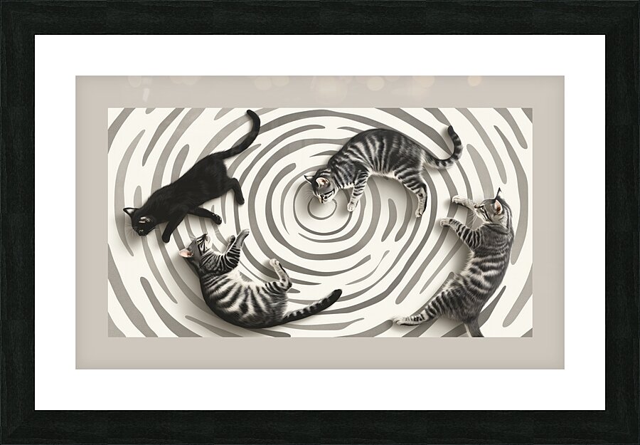 Cat in stripes Picture Frame print