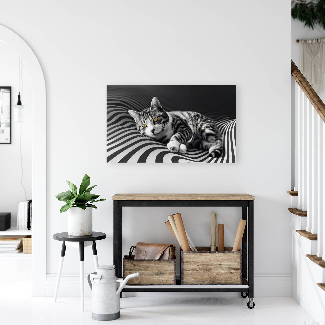 Cat in stripes Reproduction