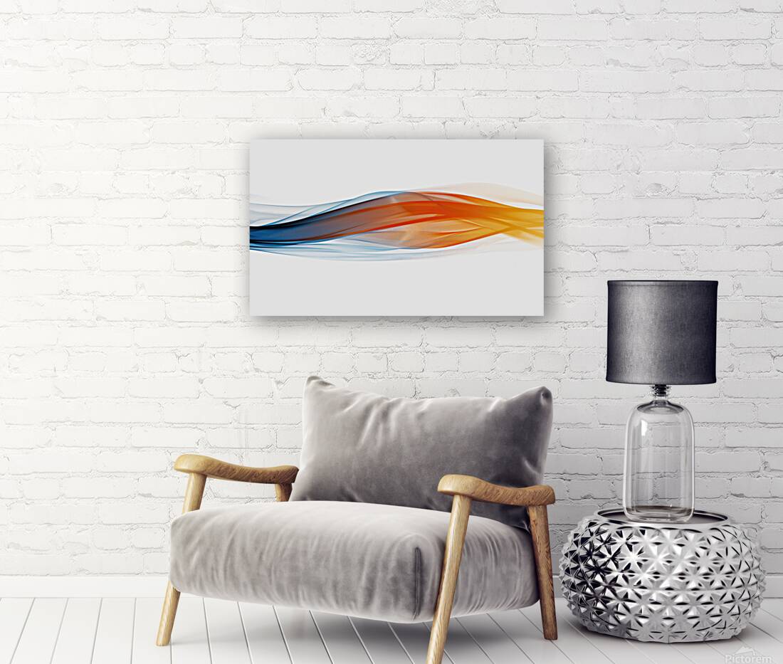 Coloured waves on a white background Reproduction