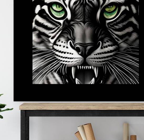 Black & White Beast. AI generative assisted image by iRT