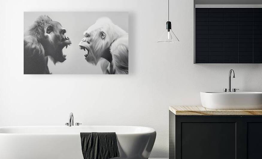 Angry gorillas clash face to face by iRT