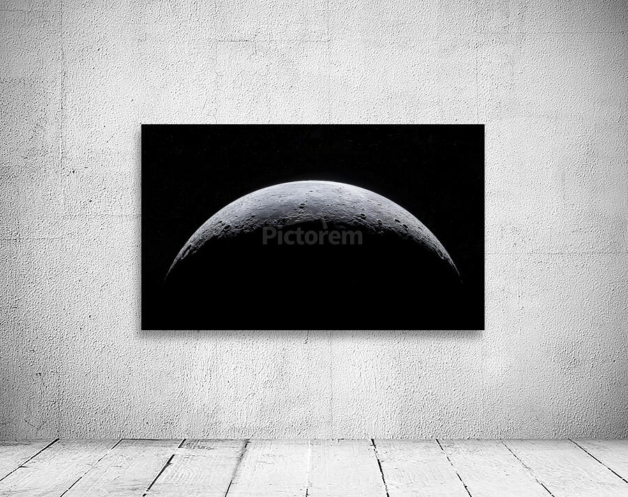 Moon on dark starry background Wall Preview