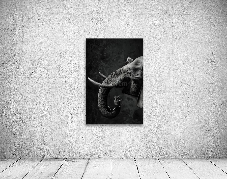 Elephant with two mice Wall Preview
