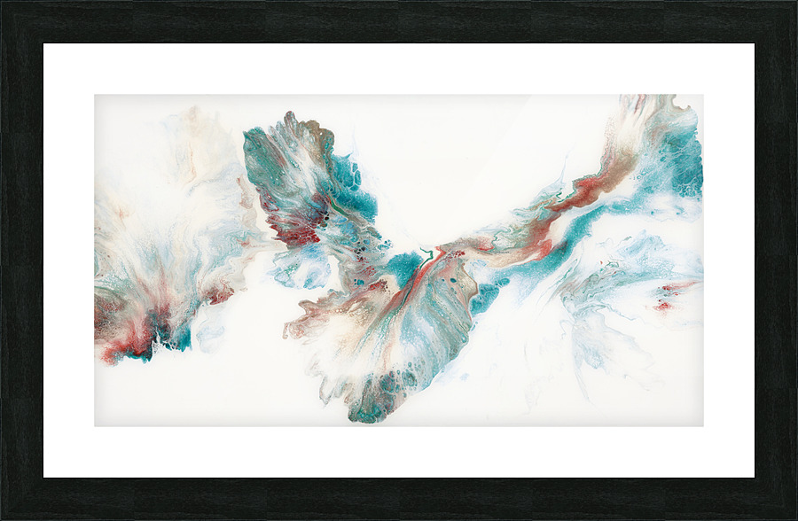 Teal Expressions 01 Picture Frame print