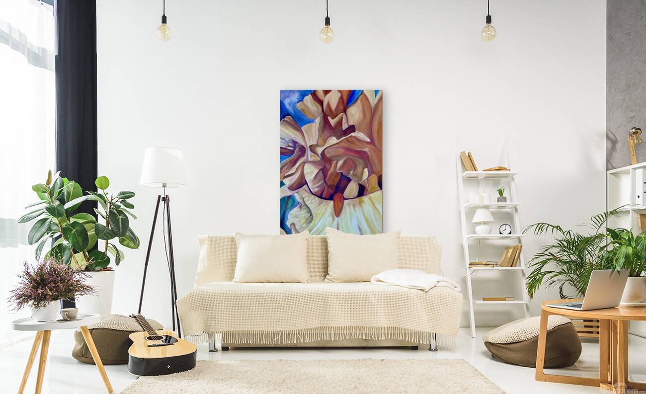 Yellow Iris Abstract Reproduction