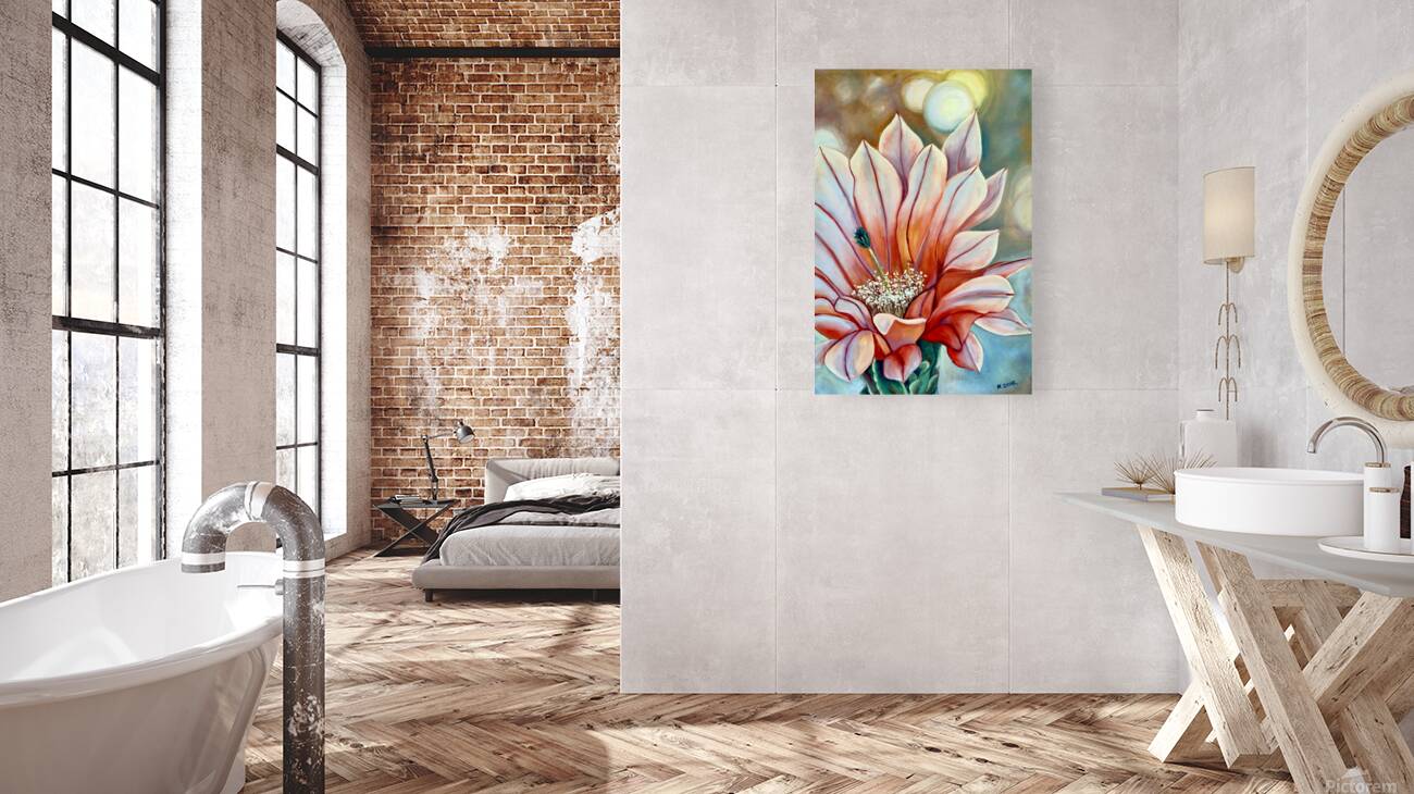 Desert Bloom in Orange Reproduction