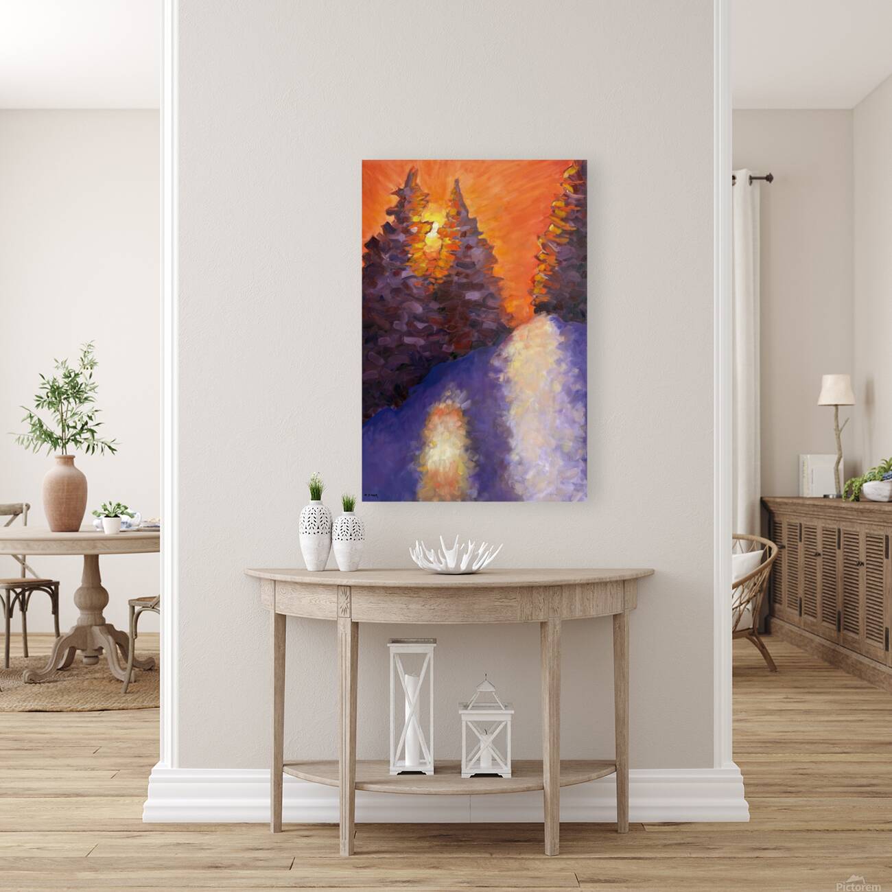 Winters Light Pine and Snow Reproduction
