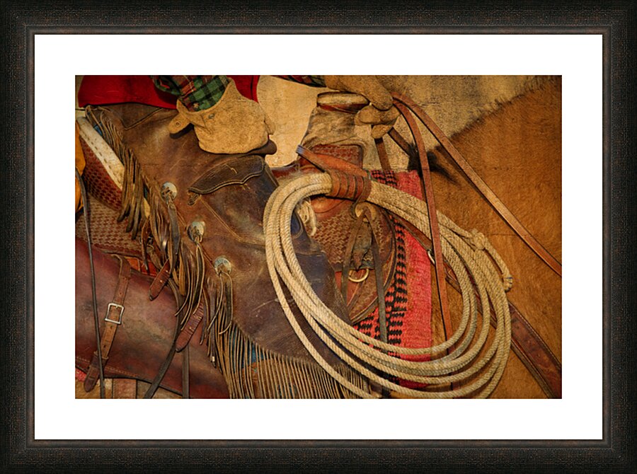 Working Saddle Picture Frame print