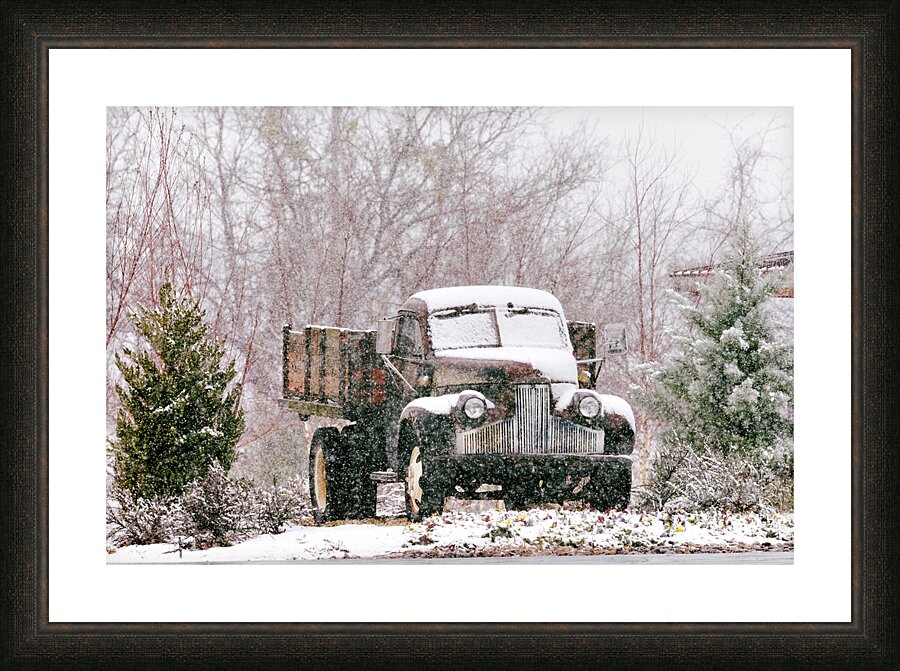 Studebaker in Winter Picture Frame print