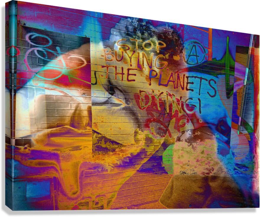 Stop Buying Except for This Brushed Metal Print Canvas Print