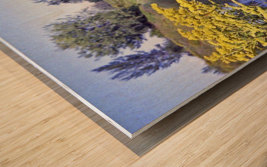 Cobalt Lagoon Wood print