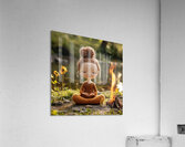 Stillness by the Fire: The Knitted Soul Acrylic Print