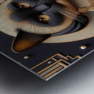 The Gilded Whiskers of Mademoi Metal print