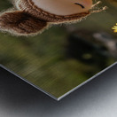 Stillness by the Fire: The Knitted Soul Metal print