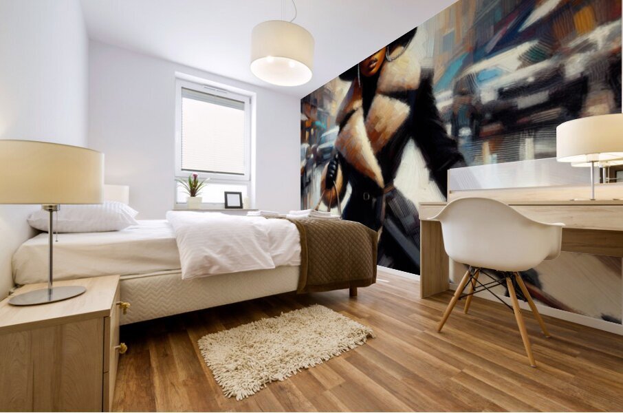 Mila Harper: City Chic in Motion Mural print