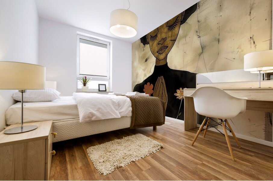 Serene Prayer Mural print