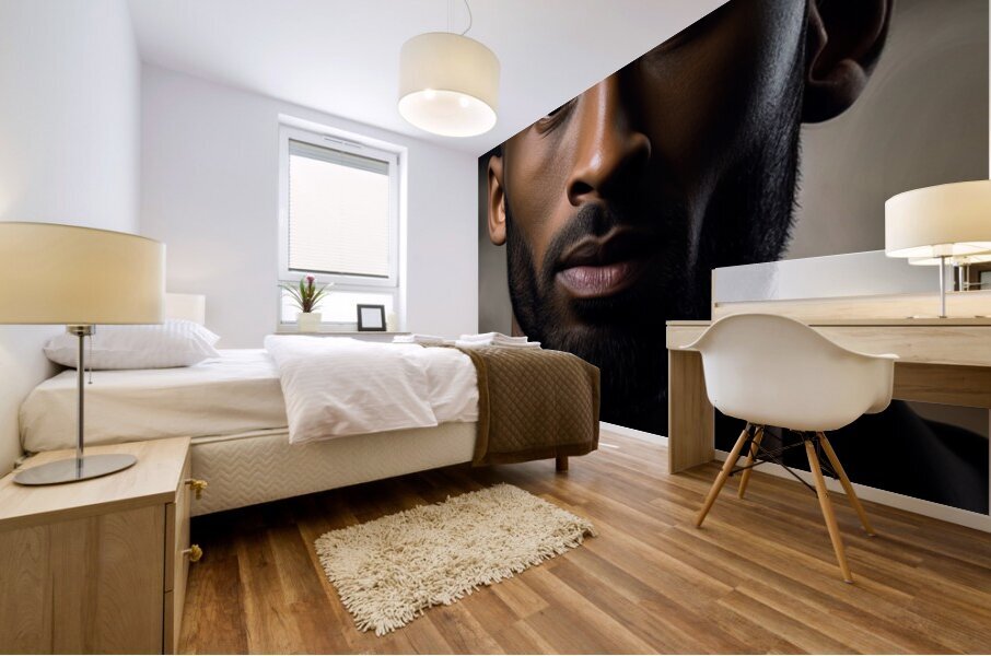 Determined in Black Mural print