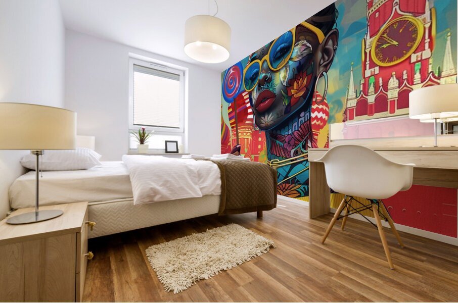 Red Square Radiance Mural print