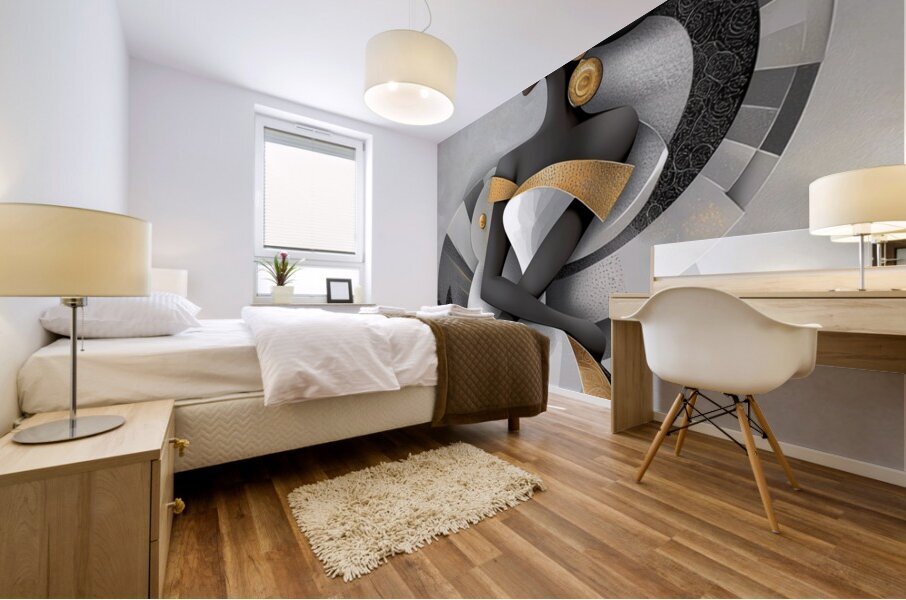 Wrapped in Royal Geometry Mural print