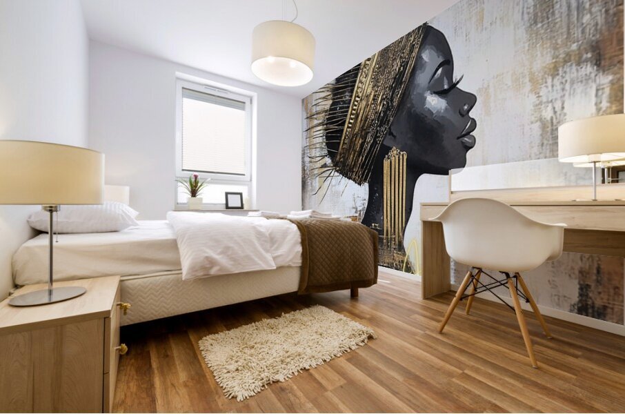 Crowned in Steel & Silence Mural print