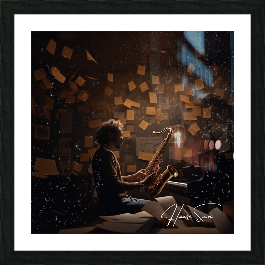 Notes in the Night Picture Frame print