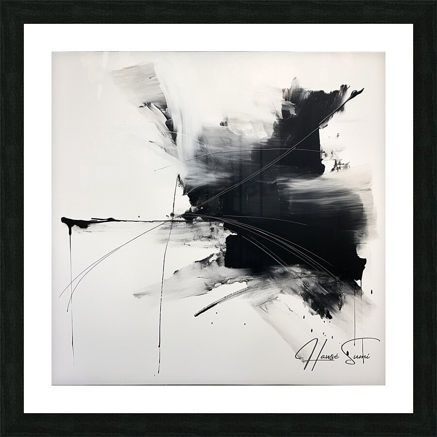 Echoes in Monochrome Picture Frame print