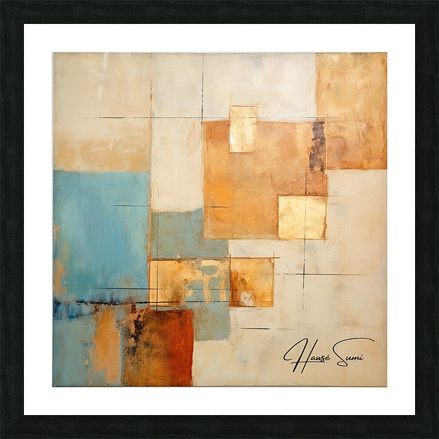 Golden Harmony Picture Frame print