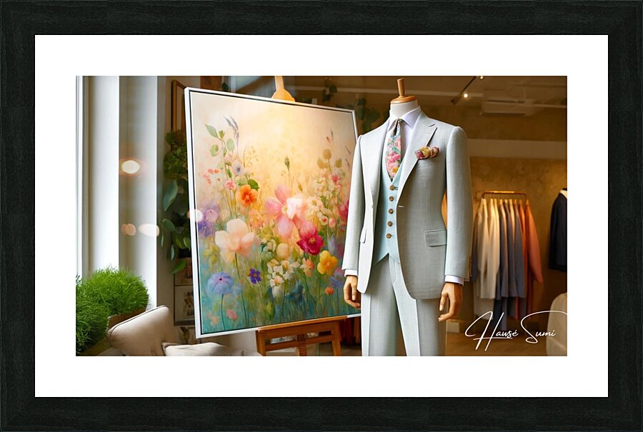 Elegance in Bloom: A Symphony of Style and Art Picture Frame print
