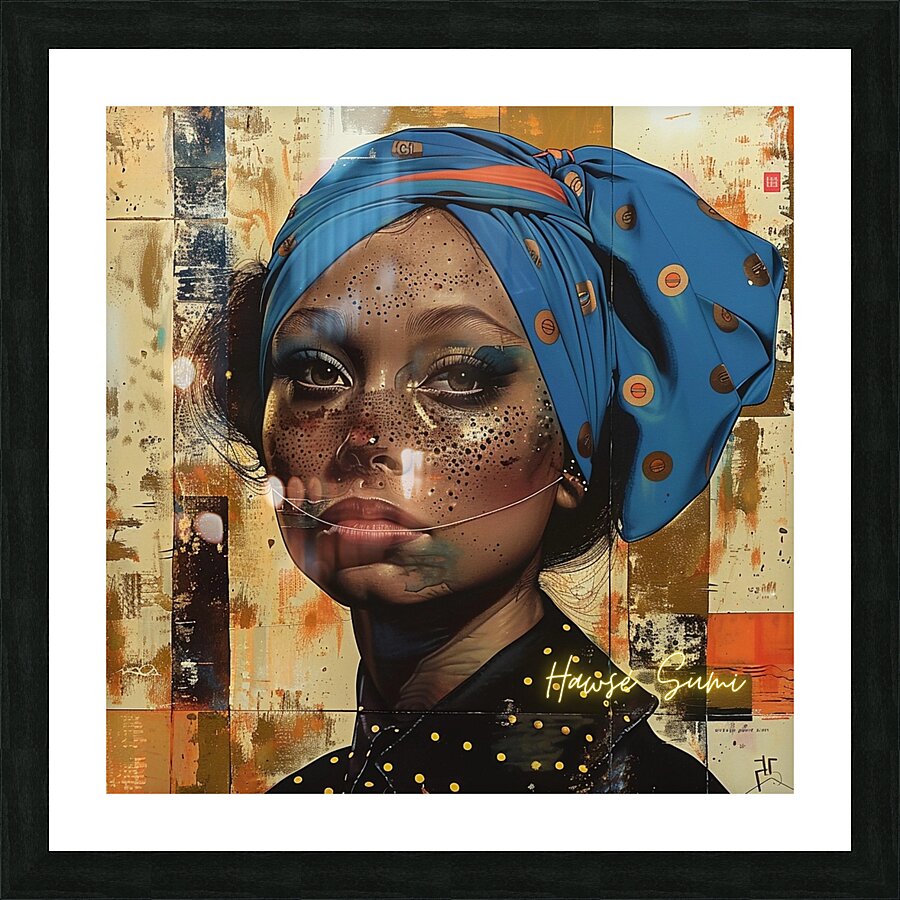 Blue Turban of Grace Picture Frame print