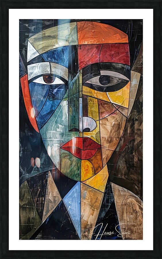 Fragmented Gaze Picture Frame print