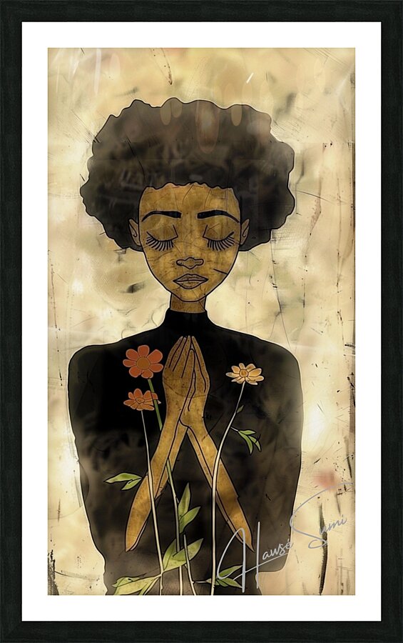 Serene Prayer Picture Frame print