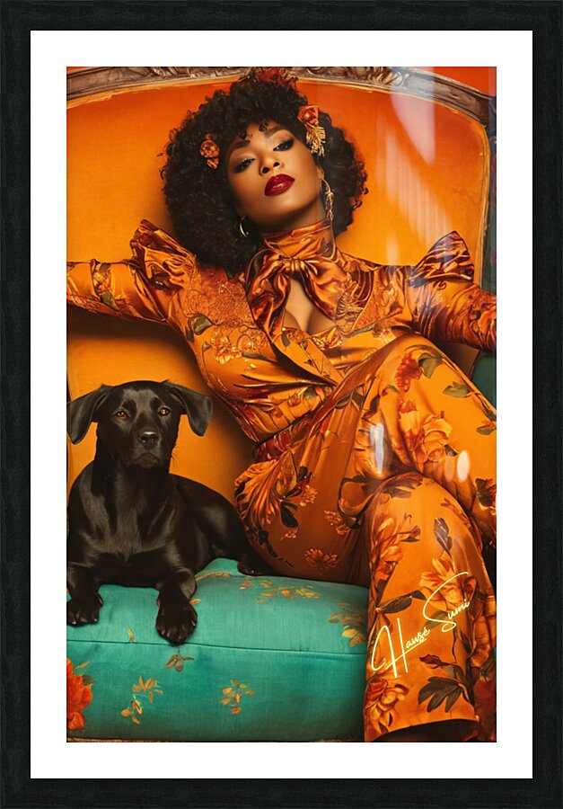 Golden Throne Picture Frame print