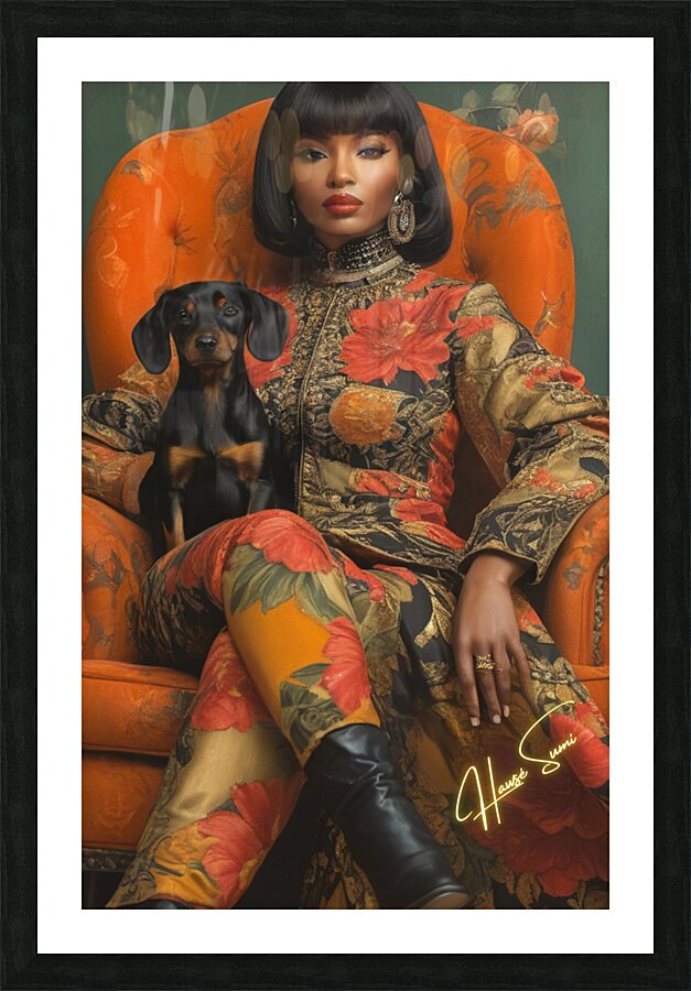 Golden Throne Picture Frame print