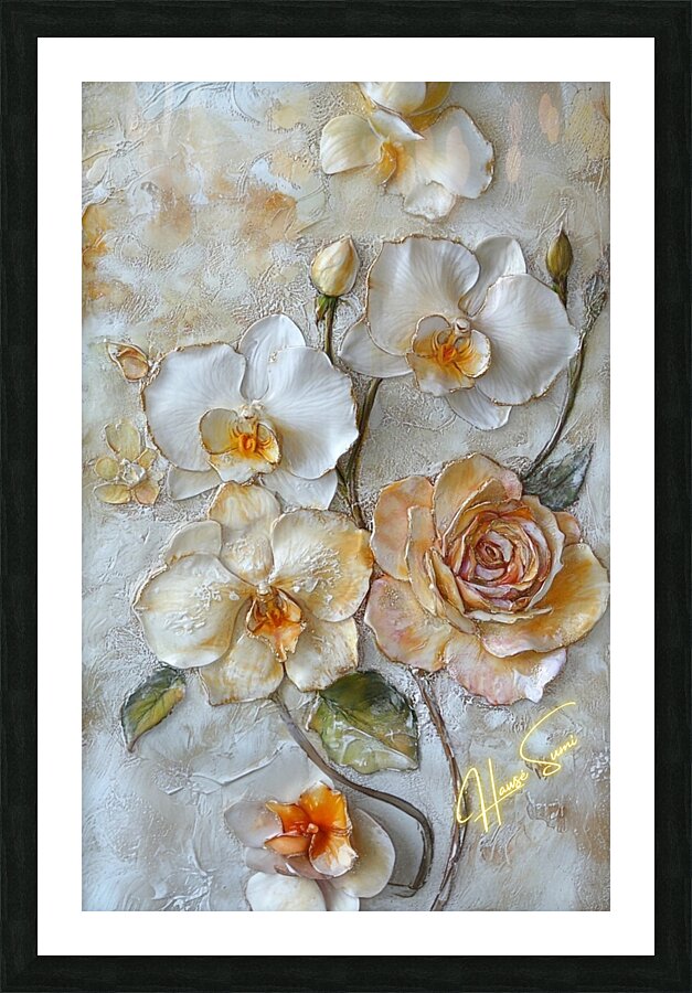 Ivory Symphony Picture Frame print