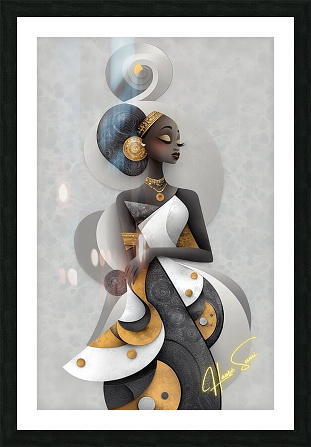 Her Spirit Swirls in Silence Picture Frame print