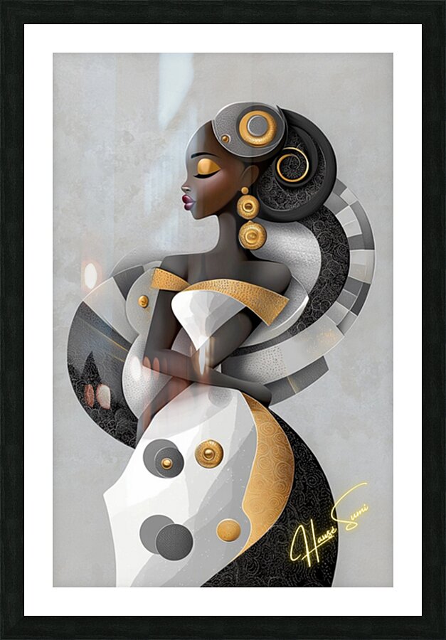 Wrapped in Royal Geometry Picture Frame print