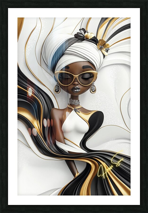 Golden Silence in Vogue Picture Frame print