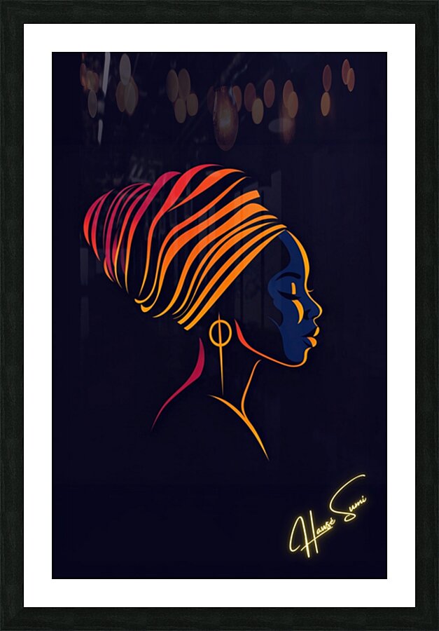 Crowned in Color: The Grace of Her Silence Picture Frame print