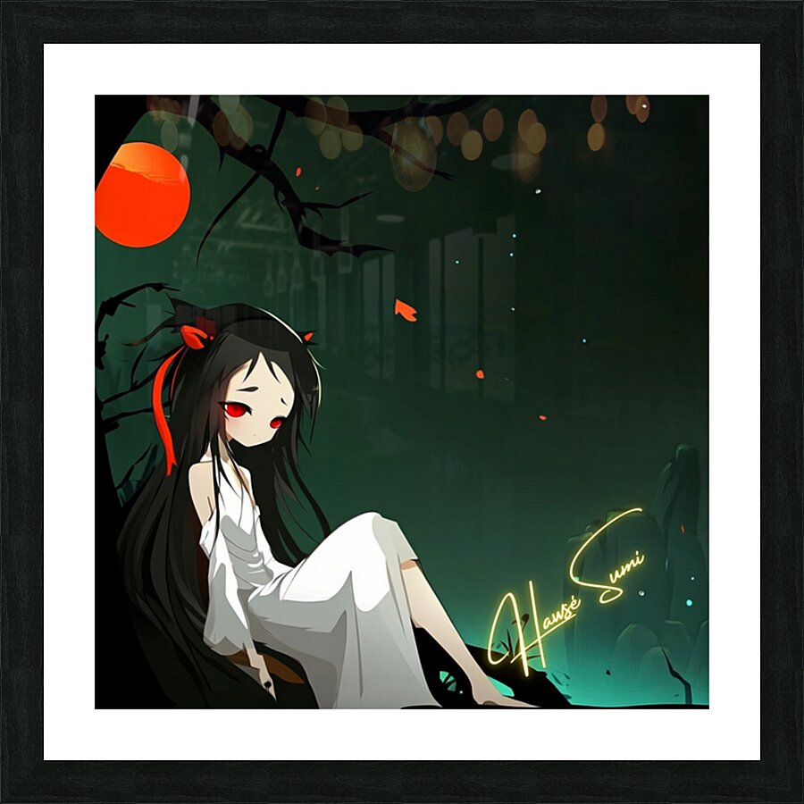 Red Moon Reverie Picture Frame print