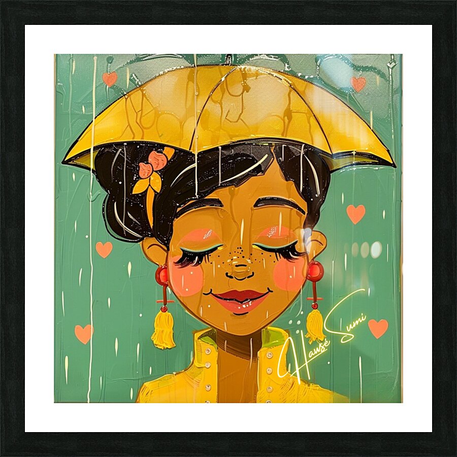 Serenity in the Rain Picture Frame print