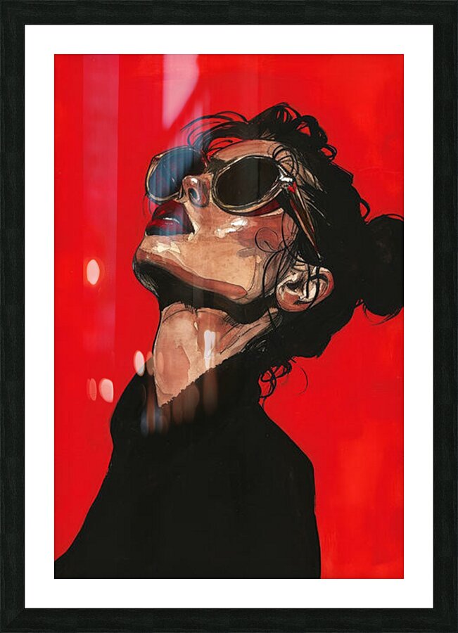 Crimson Confidence Picture Frame print