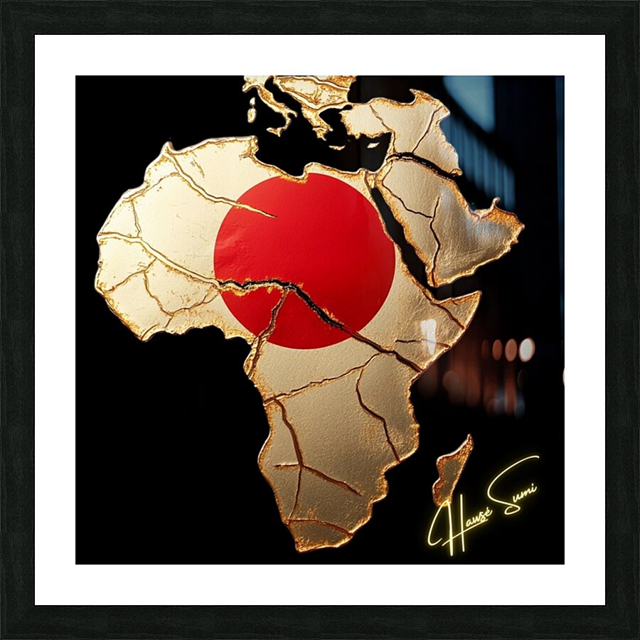 Kintsugi Continent Picture Frame print