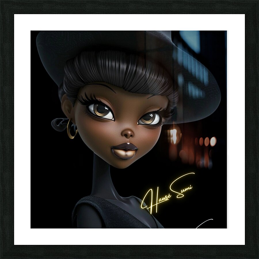 Velvet Noir Picture Frame print