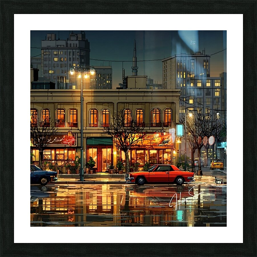 Reflections of Tehran Picture Frame print