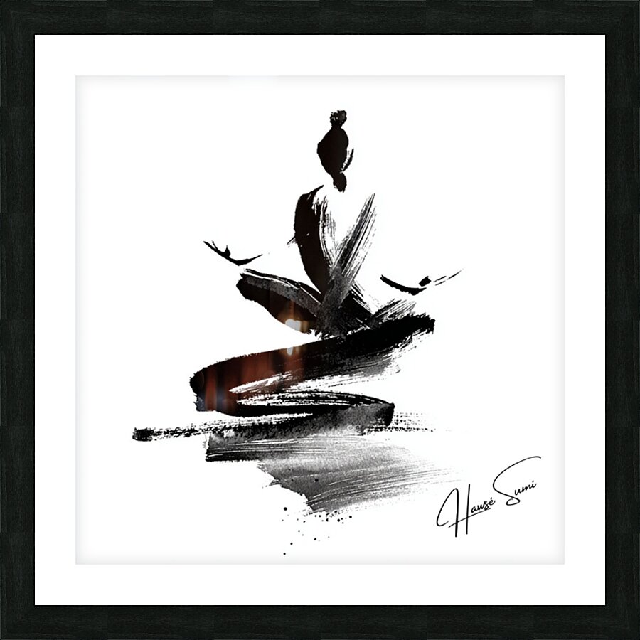 Meditation in Stroke Picture Frame print